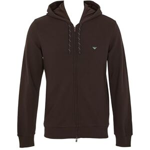 Giorgio Armani MAN'S ICONIC PICET HUVA SWEATSHIRT MED HUVA MED DRAGKEDJA BRUN M, Brun, M Giorgio Armani MAN'S ICONIC PICET HUVA SWEATSHIRT MED HUVA MED DRAGKEDJA BRUN M, Brun, M