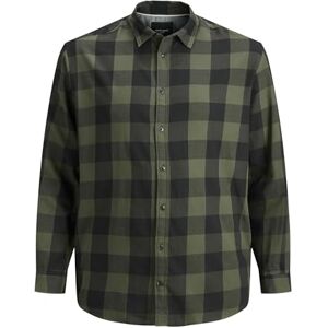 JACK & JONES herr Skjorta Jjegingham Twill Shirt L/S Noos, Dammig oliv, M JACK & JONES herr Skjorta Jjegingham Twill Shirt L/S Noos, Dammig oliv, M