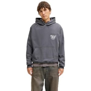 JACK & JONES Jornorrebro Typo Back Sweat Hood Sn, asfalt, L JACK & JONES Jornorrebro Typo Back Sweat Hood Sn, asfalt, L