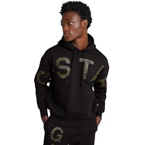 G-STAR RAW Embro tryck lös tröja med huva, Svart (Dk Black D25530-d733-6484), S G-STAR RAW Embro tryck lös tröja med huva, Svart (Dk Black D25530-d733-6484), S