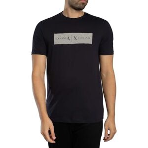 Giorgio Armani Men's 3D tryckt Big Front Logo T-shirt, blå, XXL Giorgio Armani Men's 3D tryckt Big Front Logo T-shirt, blå, XXL