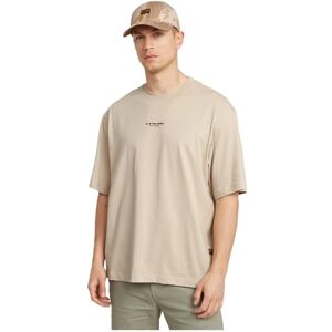 G-STAR RAW Herr Center Chest Boxy T-shirt, Beige (Dk Brick D24780-c336-1214), S G-STAR RAW Herr Center Chest Boxy T-shirt, Beige (Dk Brick D24780-c336-1214), S