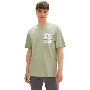 TOM TAILOR Denim T-shirt för män, 15615 – präriegräs grön, S TOM TAILOR Denim T-shirt för män, 15615 – präriegräs grön, S
