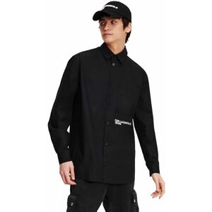 KARL LAGERFELD JEANS , Herr, Vanlig Vävd Skjorta, Vanlig Passform, Svart, L KARL LAGERFELD JEANS , Herr, Vanlig Vävd Skjorta, Vanlig Passform, Svart, L