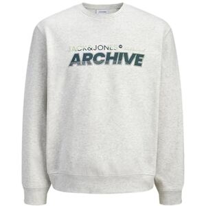 JACK & JONES Jjbrat Sweat Crew Neck, Vit melange, XS JACK & JONES Jjbrat Sweat Crew Neck, Vit melange, XS