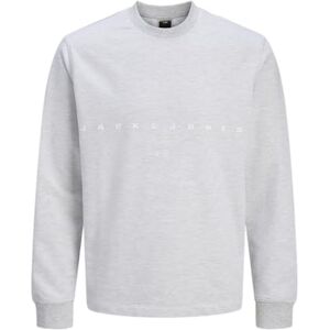 JACK & JONES Jcolido märked sweat crew neck, Vit melange, L JACK & JONES Jcolido märked sweat crew neck, Vit melange, L