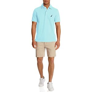Nautica Kortärmad pikétröja i solid stretch för män, Ljus aqua, XL Nautica Kortärmad pikétröja i solid stretch för män, Ljus aqua, XL
