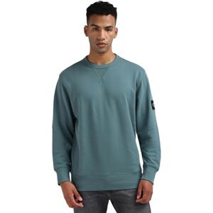 Calvin jeans herr BADGE CREW NECK J30J323426, pullover sweatshirt, blå, XS, Blå (Nordamlanten), XS Calvin jeans herr BADGE CREW NECK J30J323426, pullover sweatshirt, blå, XS, Blå (Nordamlanten), XS