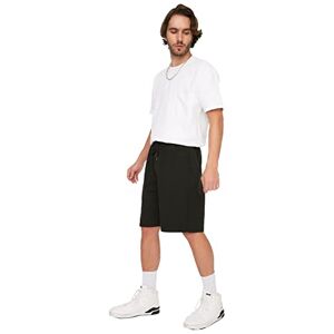 Trendyol Trendyl herr stor passform basic shorts & bermuda casual shorts, svart, XXL Trendyol Trendyl herr stor passform basic shorts & bermuda casual shorts, svart, XXL