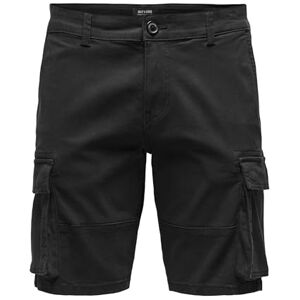 Only & Sons Shorts för män, svart, M Only & Sons Shorts för män, svart, M