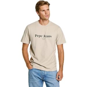 Pepe Jeans herr Dale-T-tröja t-shirt, brun (sten beige), XS, Brun (sten beige), XS Pepe Jeans herr Dale-T-tröja t-shirt, brun (sten beige), XS, Brun (sten beige), XS