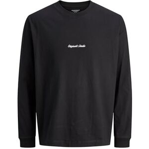 JACK & JONES Jornorrebro Emb Tee Ls Crew Neck N Pls – Plus Size, svart, 5XL JACK & JONES Jornorrebro Emb Tee Ls Crew Neck N Pls – Plus Size, svart, 5XL