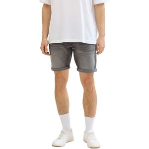 TOM TAILOR Denim Bermuda jeans för män, 10218 – Used Light Stone Grey Denim, S TOM TAILOR Denim Bermuda jeans för män, 10218 – Used Light Stone Grey Denim, S