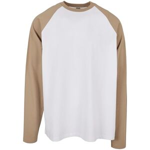 Urban Classics Organisk överdimensionerad raglan långärmad t-shirt för män, Vit/unionbeige, 3XL Urban Classics Organisk överdimensionerad raglan långärmad t-shirt för män, Vit/unionbeige, 3XL