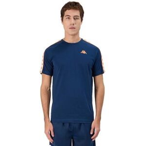Kappa Coen Slim 222 Banda Tee Bekväm och snygg teknisk T-shirt, Blå Dk och Orange, Storlek S Kappa Coen Slim 222 Banda Tee Bekväm och snygg teknisk T-shirt, Blå Dk och Orange, Storlek S