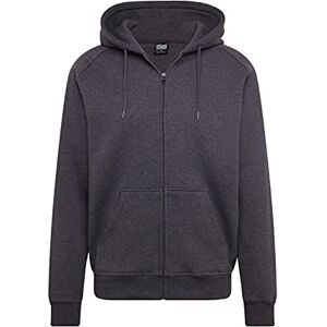 Urban Classics Huvtröja med dragkedja för män, kol, M Urban Classics Huvtröja med dragkedja för män, kol, M