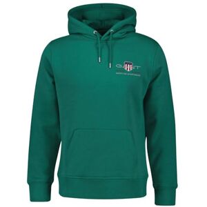 GANT REG MEDIUM arkivsköld huvtröja, Djup skogsgrön, S GANT REG MEDIUM arkivsköld huvtröja, Djup skogsgrön, S