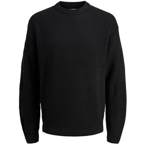 JACK & JONES Jjkaito Knit Crew Neck Bf, svart, XS JACK & JONES Jjkaito Knit Crew Neck Bf, svart, XS