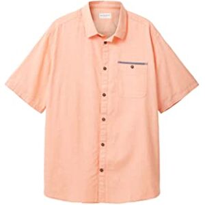 TOM TAILOR Herr Chambray kortärmad skjorta med bröstficka, 31850 Orange vit kambray, S TOM TAILOR Herr Chambray kortärmad skjorta med bröstficka, 31850 Orange vit kambray, S