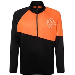Rock Experience REMC02072-C924 Urus Man Fleece Herr 0208 Kaviar+0615 Persimmon Orange S Rock Experience REMC02072-C924 Urus Man Fleece Herr 0208 Kaviar+0615 Persimmon Orange S
