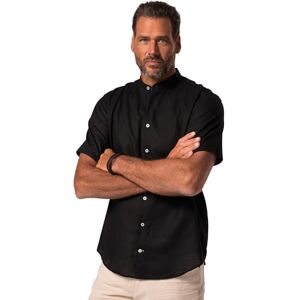JP 1880 herr, halvkort ärm, linnemix, ståkrage, modern passform skjorta, svart, 4XL JP 1880 herr, halvkort ärm, linnemix, ståkrage, modern passform skjorta, svart, 4XL