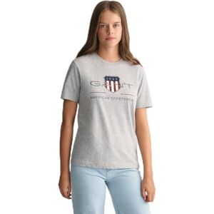 GANT Unisex barn arkiv sköld Ss T-shirt, Ljusgrå melange, 176 GANT Unisex barn arkiv sköld Ss T-shirt, Ljusgrå melange, 176