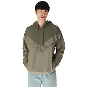 Trendyol Herr khaki oversize långärmad tröja med huva, L Trendyol Herr khaki oversize långärmad tröja med huva, L