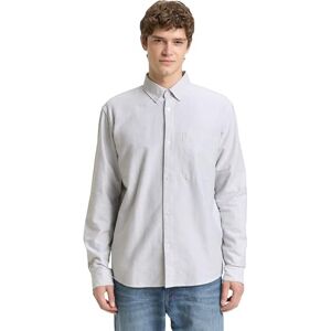 TOM TAILOR Denim herrskjorta, 39060 – vit liten remsa, XXL TOM TAILOR Denim herrskjorta, 39060 – vit liten remsa, XXL