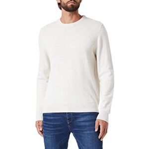 Daniel Hechter Herr stickad crewneck tröja med rund hals, beige, S Daniel Hechter Herr stickad crewneck tröja med rund hals, beige, S