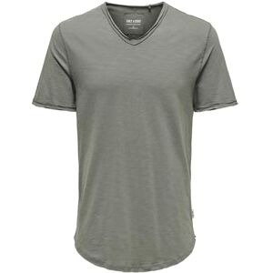 Only & Sons Onsbenne Longy V-hals Ss Tee Noos, Castor Gray, XL Only & Sons Onsbenne Longy V-hals Ss Tee Noos, Castor Gray, XL