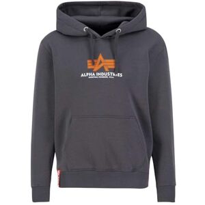Alpha Industries Basic Hoody Huvtröja i gummi för män Vintage Grey Alpha Industries Basic Hoody Huvtröja i gummi för män Vintage Grey