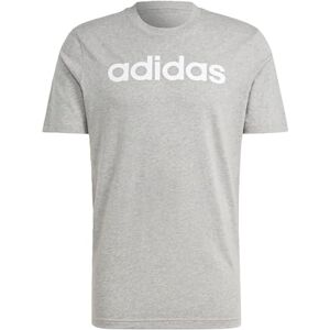 adidas För Män Essentials Single Jersey Linear Embroidered Logo Tee, Medium Grey Heather, S adidas För Män Essentials Single Jersey Linear Embroidered Logo Tee, Medium Grey Heather, S