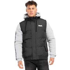 Lonsdale Herrjacka med huva, normal passform, DOWPOT, Svart/Marl grå/vit, S Lonsdale Herrjacka med huva, normal passform, DOWPOT, Svart/Marl grå/vit, S