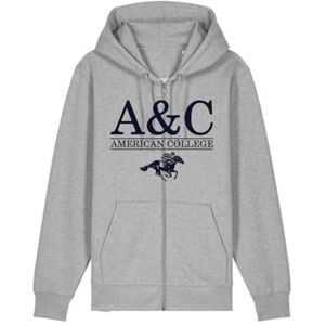 AMERICAN COLLEGE USA Herrgrå dragkedja tröja storlek L Decontract, Färg: grå, L AMERICAN COLLEGE USA Herrgrå dragkedja tröja storlek L Decontract, Färg: grå, L