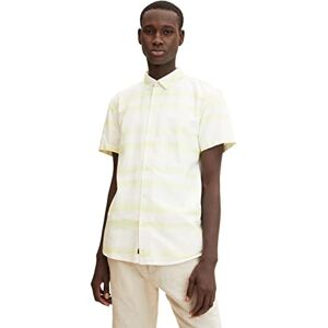 TOM TAILOR Denim Herr Slim Flit kortärmad skjorta med tryck 1031067, 29853 Green Batik Stripe, S TOM TAILOR Denim Herr Slim Flit kortärmad skjorta med tryck 1031067, 29853 Green Batik Stripe, S