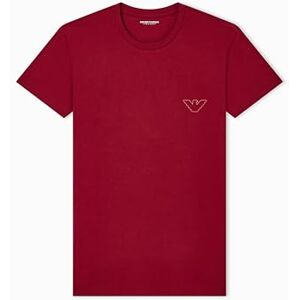 Giorgio Armani Mäns MEGALOGO rund hals t-shirt röd L smal passform, Röd, L Giorgio Armani Mäns MEGALOGO rund hals t-shirt röd L smal passform, Röd, L