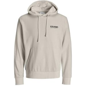JACK & JONES Jjyuki Sweat Hood Bf, Moonbeam, M JACK & JONES Jjyuki Sweat Hood Bf, Moonbeam, M