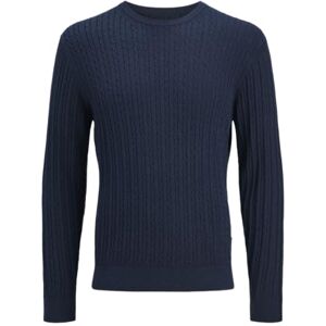 JACK & JONES Jjeemil stickad kabel crew neck Noos, marinblå blazer, M JACK & JONES Jjeemil stickad kabel crew neck Noos, marinblå blazer, M