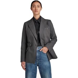 G-STAR RAW Dam Slim Double Breasted Blazer Blazers, Grå (Cloack D20947-c893-5812), XXS G-STAR RAW Dam Slim Double Breasted Blazer Blazers, Grå (Cloack D20947-c893-5812), XXS