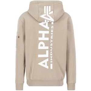 Alpha Industries Hoodie Med Dragkedja Och Ryggtryck För Män Vintage Sand Alpha Industries Hoodie Med Dragkedja Och Ryggtryck För Män Vintage Sand