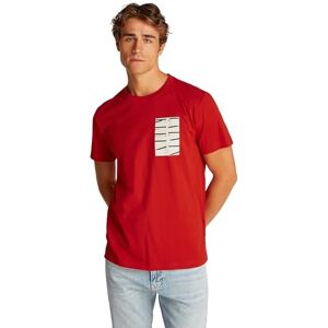 Calvin CK JEANS herr SERIF BOX GRAPHIC TEE J30J327474, röd (Deep Magma), XS, Röd (djup magma), XS Calvin CK JEANS herr SERIF BOX GRAPHIC TEE J30J327474, röd (Deep Magma), XS, Röd (djup magma), XS