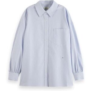 Scotch & Soda Core Girlfriend Oxford Stripes skjorta, Vit och blå rand 101, 36 Scotch & Soda Core Girlfriend Oxford Stripes skjorta, Vit och blå rand 101, 36