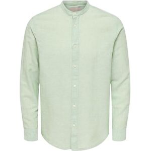 Only & Sons Onscaiden Life Ls Linen Blend Mao Noos, Quiet Green, XL Only & Sons Onscaiden Life Ls Linen Blend Mao Noos, Quiet Green, XL