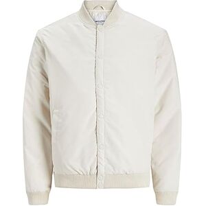JACK & JONES Bestseller A/S Jjwarrior College Bomberjacka för män, Moonbeam, XXL JACK & JONES Bestseller A/S Jjwarrior College Bomberjacka för män, Moonbeam, XXL