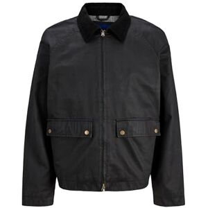 JACK & JONES Jorbedford vaxad jacka för män, svart, L, Svart, L JACK & JONES Jorbedford vaxad jacka för män, svart, L, Svart, L