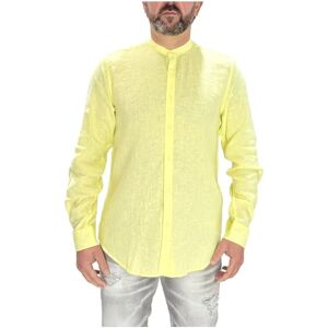 Gianni Lupo GL7620S-S25 linneskjorta herr, Gul, XXL Gianni Lupo GL7620S-S25 linneskjorta herr, Gul, XXL