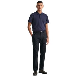 GANT Slim Tech Prep Chinos klassiska byxor för män, svart, 32W / 32L GANT Slim Tech Prep Chinos klassiska byxor för män, svart, 32W / 32L