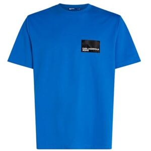KARL LAGERFELD JEANS , Herr, Vanlig Kortärm Box Logo T-Shirt, Vanlig Fit, Blå, XS KARL LAGERFELD JEANS , Herr, Vanlig Kortärm Box Logo T-Shirt, Vanlig Fit, Blå, XS