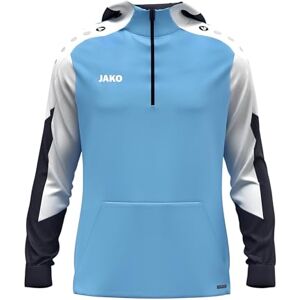JAKO Unisex huvtröja med dragkedja dynamisk, skyblå/vit/marinblå, L JAKO Unisex huvtröja med dragkedja dynamisk, skyblå/vit/marinblå, L