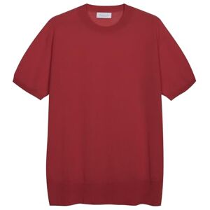 Diana Studio T-shirt i tröja, herr, 100% Lyocell, kortärmad, ledig passform, tillverkad i Italien, Röd, L Diana Studio T-shirt i tröja, herr, 100% Lyocell, kortärmad, ledig passform, tillverkad i Italien, Röd, L